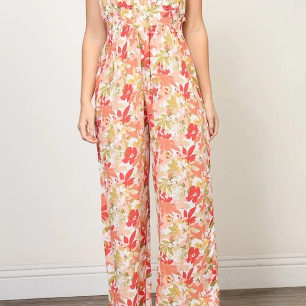 NWT ELLE HALTER TOP SPRING JUMPSUIT - Picture 2 of 10